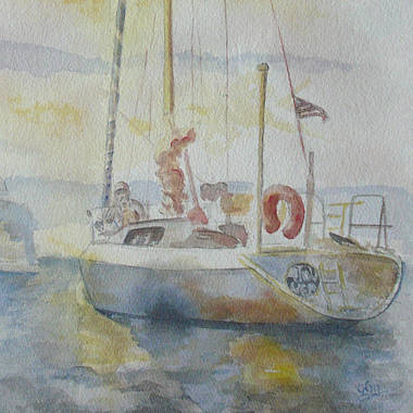 Marines : Aquarelles, dessins, et peintures de l'Artiste GIGI LE MERDY