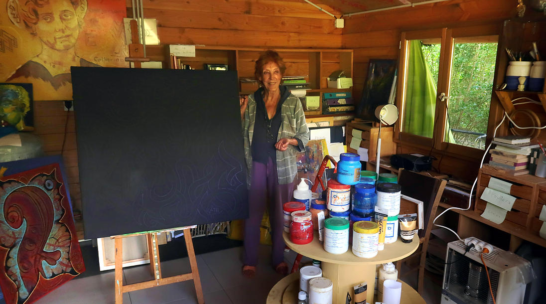 l'atelier de l'artiste Gigi Le Merdy